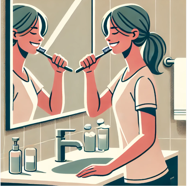 <p>To brush your teeth</p>