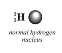 isotope of hydrogen with 1 proton and 1 amu; stable