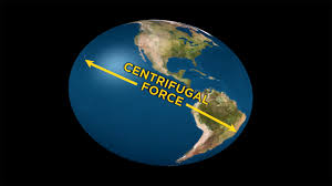 <p><span>The outward, apparent force pushing objects away from the Earth's axis of rotation, caused by the Earth's spin</span></p>