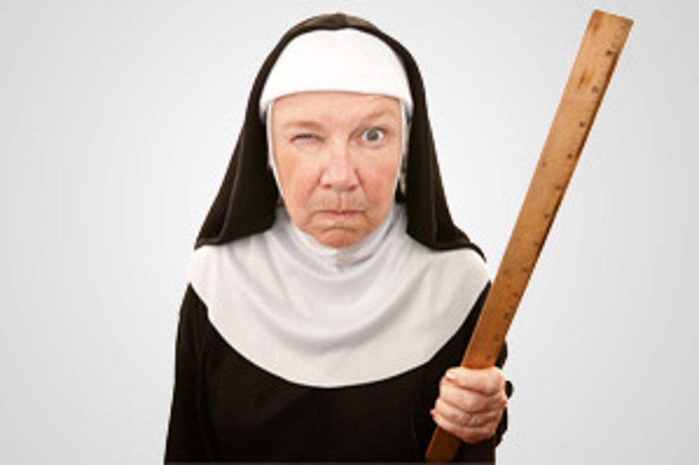 <p>1. Strict in manner <br>2. Lack of comforts or luxuries</p>