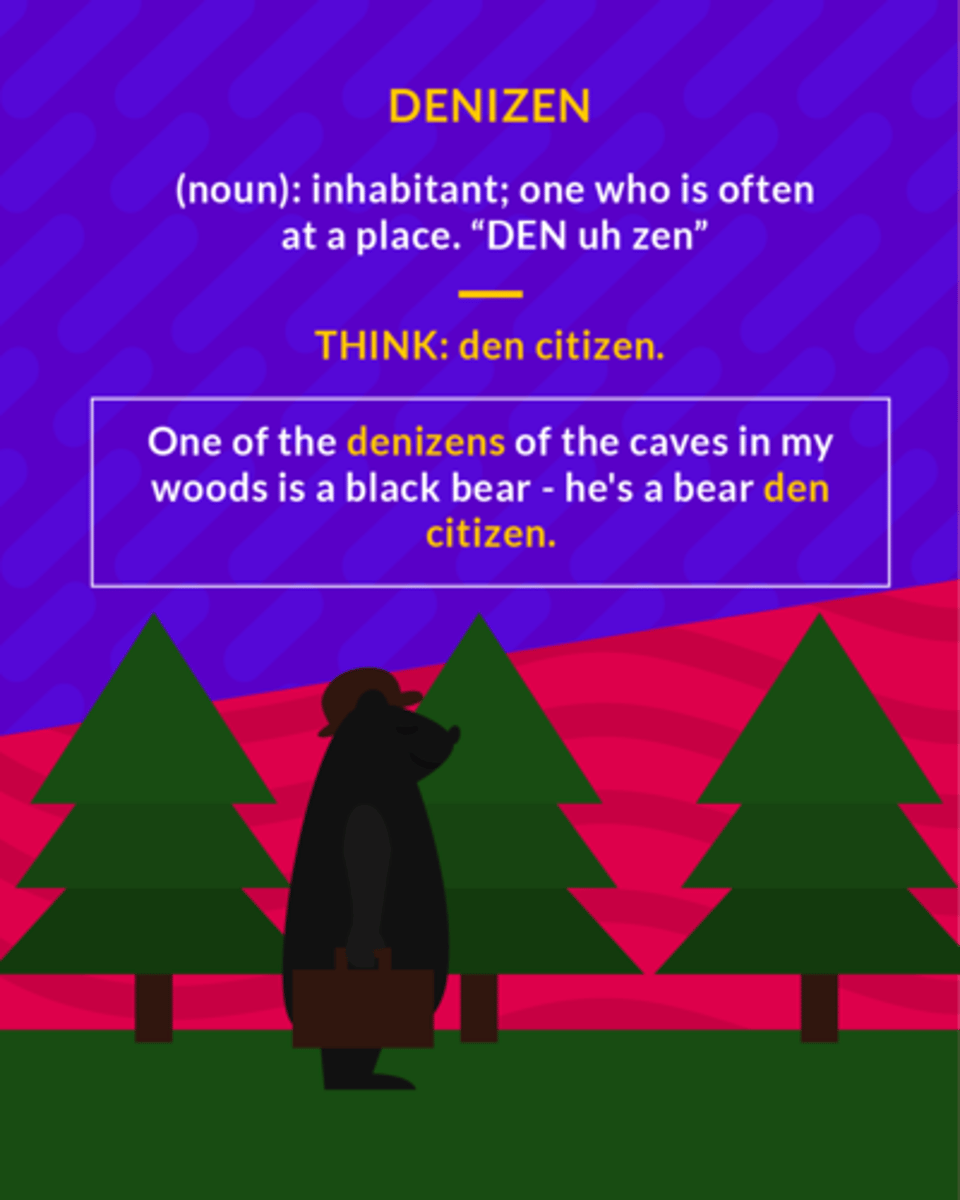 <p>(n.) an inhabitant, resident; one who frequents a place</p>