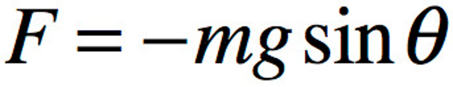 <p>A force that acts to bring an object back toward equilibrium.</p>