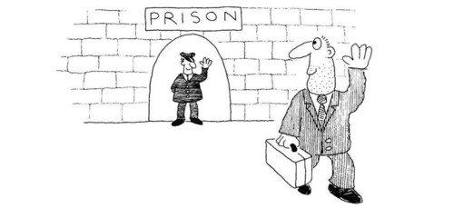 to allow (a person or an animal) to leave (a place); to release.