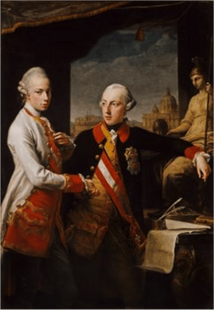 <p>a. Emperor</p><p>b. Austrian Empire</p><p>c. The brother of Joseph II, he aided the nobility in overturning his brother's reforms. He also led Austria's invasion of France in response to the French Revolution.</p>