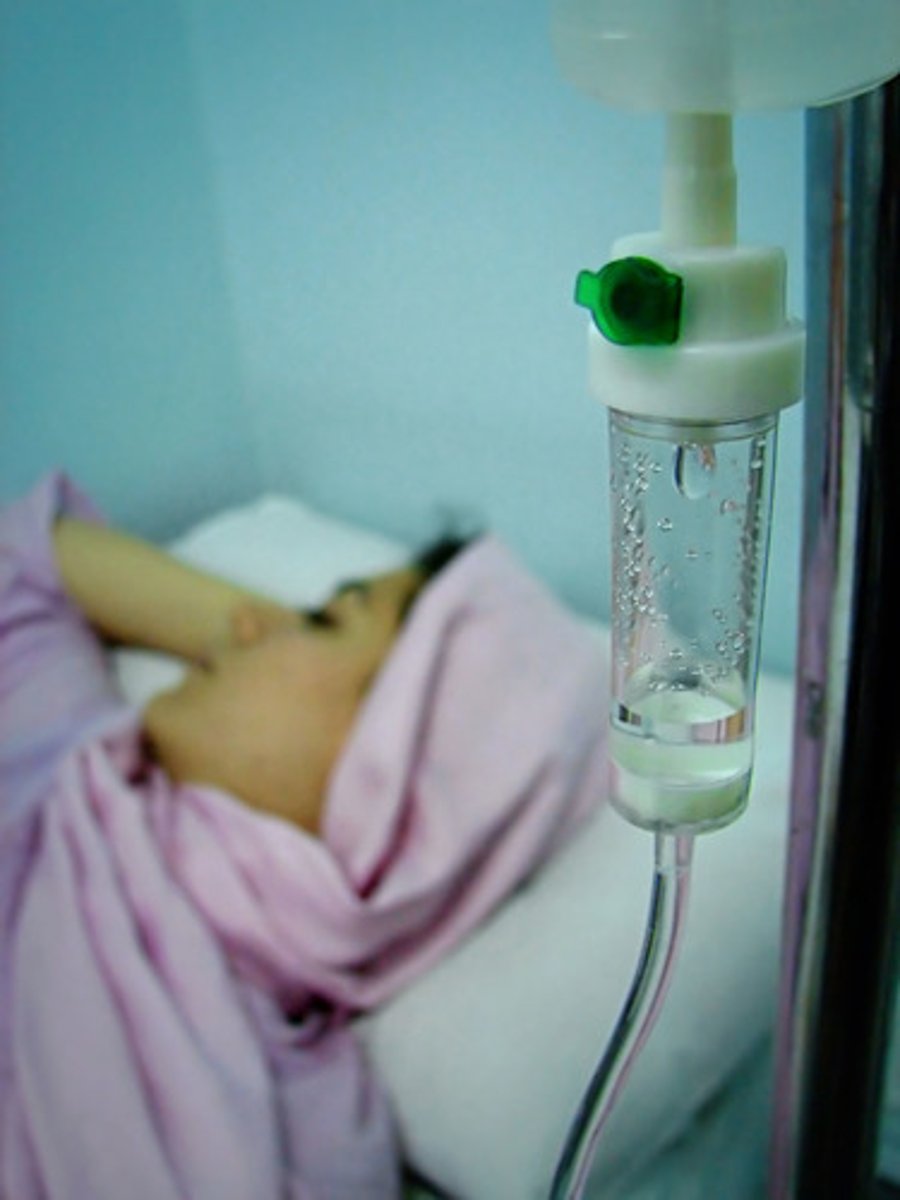 <p>to suffer an illness</p>