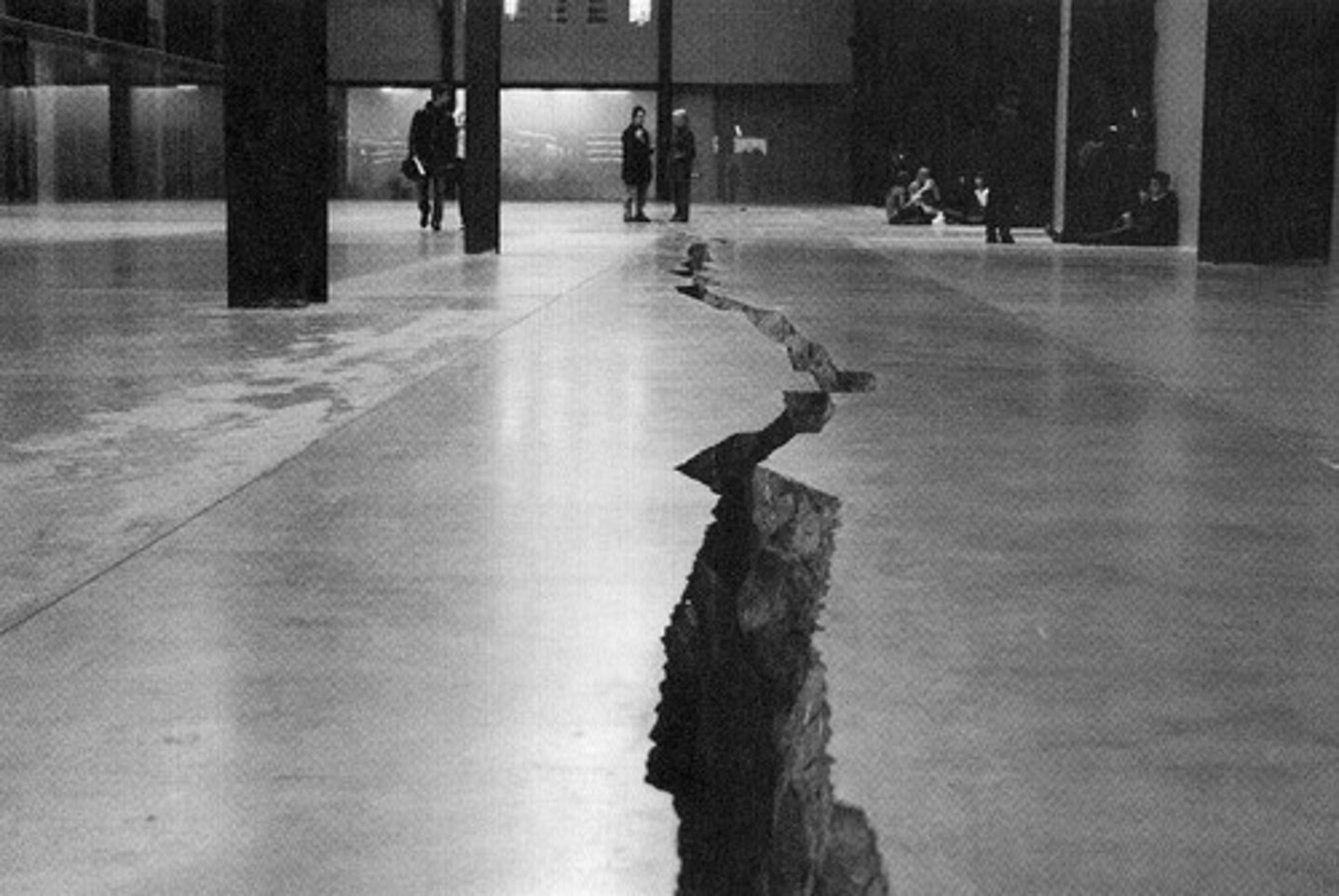 <p>any work which cannot be separated or exhibited apart from its intended place without damaging form/meaning (Salcedo, Shibboleth, 2007. Concrete, metal. Tate Modern, London) EX: Shibboleths separate one as a foreigner. The crack in the foundation of the Tate Modern reveals its ugly history of marginalization and racism while exposing the divide between rich and poor.</p>