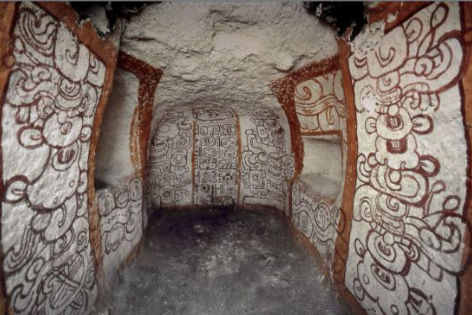 <p>Maya, Rio Azul tomb painting, Peten</p>