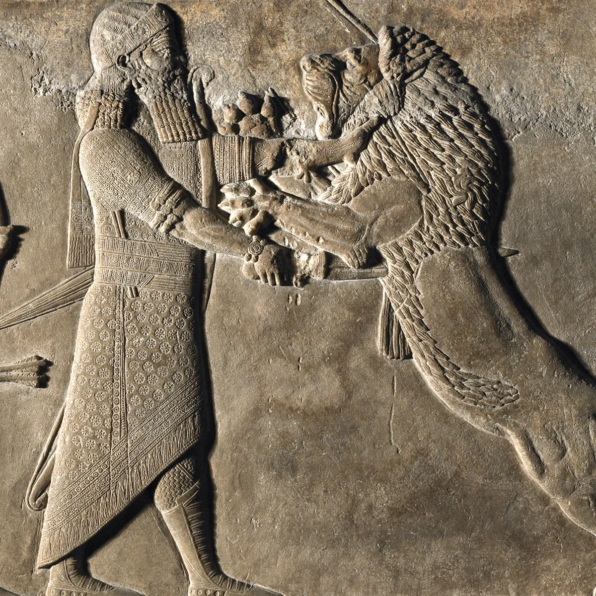 <p>Who is depicted here?<br>a) Assurbanipal, Neo-Assyrian King (r. 669–631 BCE)</p><p>b) Hammurabi, King of Old-Babylonian Empire (ca. 1810 – ca. 1750 BCE)</p><p>c) Cyrus the Great (ca. 600 – 530 BCE)</p><p>d) Alexander III of Macedon (356 – 323 BCE)</p>