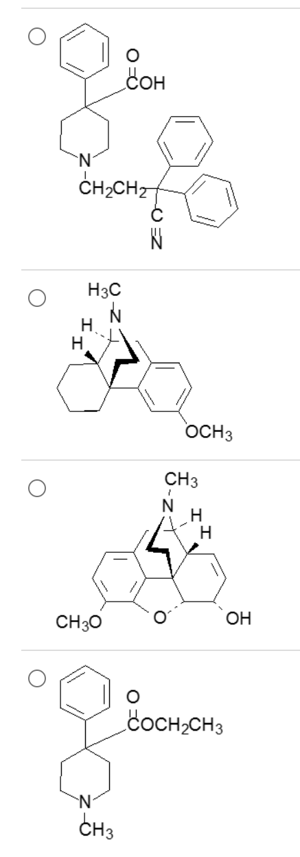 <p>Which one of these demonstrates antidiarrheal effects with minimal to no CNS activity?</p>