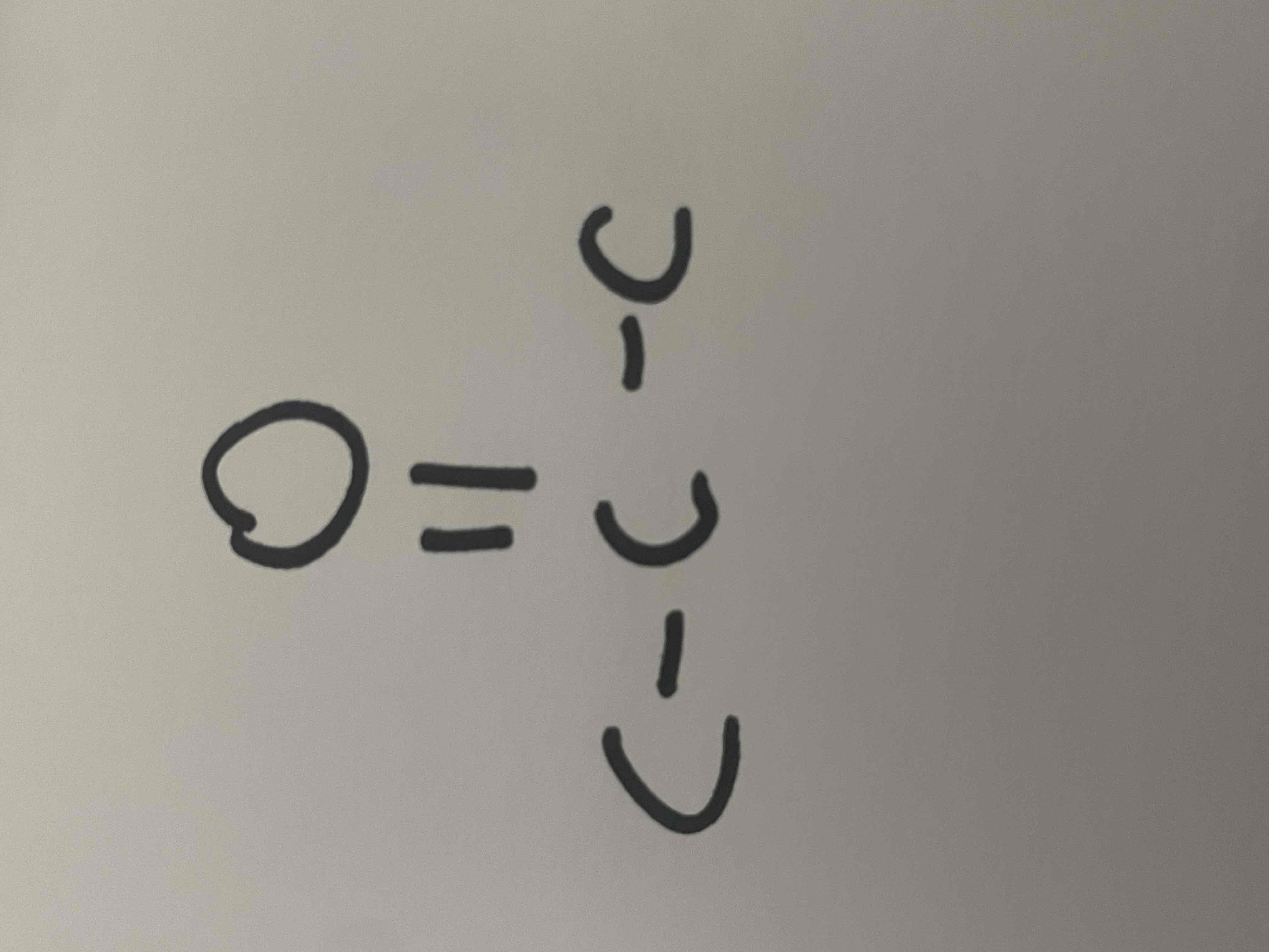 <p>Carbonyl group attached to two other carbons </p>