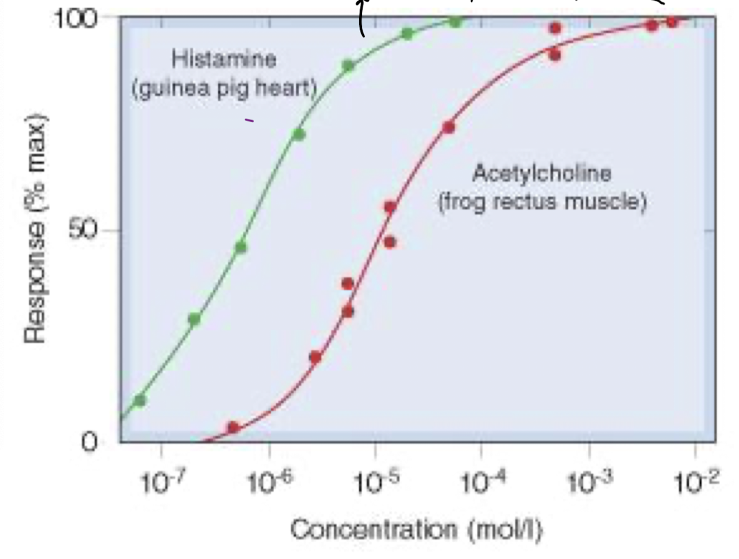 <p>"Which drug is more potent? Efficacy?"</p>