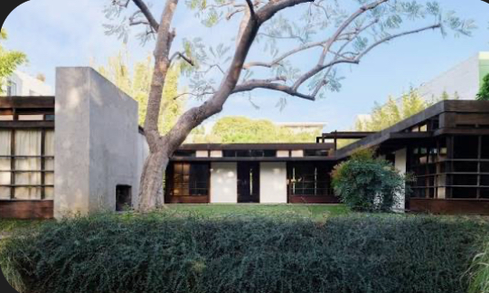 <p><span><span>Concrete walls, indoor–outdoor living, communal plan</span></span></p>