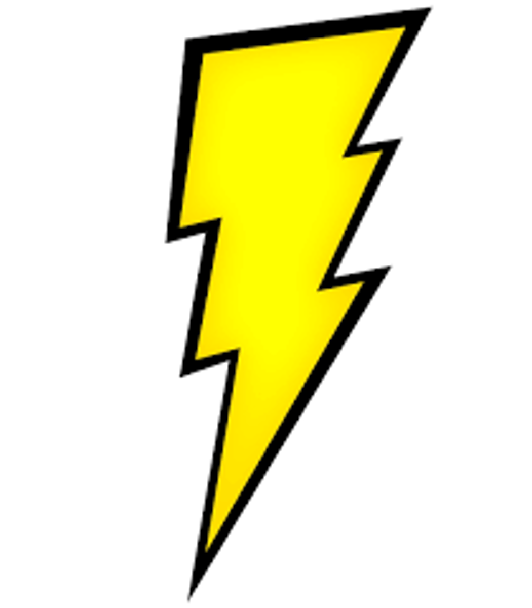 <p>bolt of lightning</p>