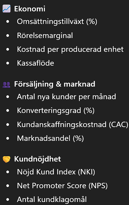 <p>En key performance indicator, eller nyckeltal är ett mått som illustrerar hur bra en organisation ett bestånd eller process uppnår specefika mål.</p><p>Det kan användas för att göra mätningar och jämförelser med, har strategiska mål uppnåts eller inte, under viss tidsperiod.</p><p>Vasakronan har exempelvis en kpi med att man vill uppnå en totalavkastning på över 6,5% på en tio års rullande period.</p>