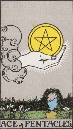 <p>Ace of pentacles</p>