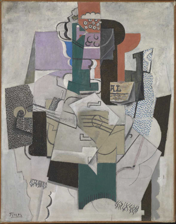 <p>Synthetic</p><ul><li><p>Integration of textures, patterns</p></li><li><p>Collage</p></li><li><p>Flatness, versus multiple perspectives</p></li><li><p>Not always easy to identify what is what</p></li></ul><p></p>