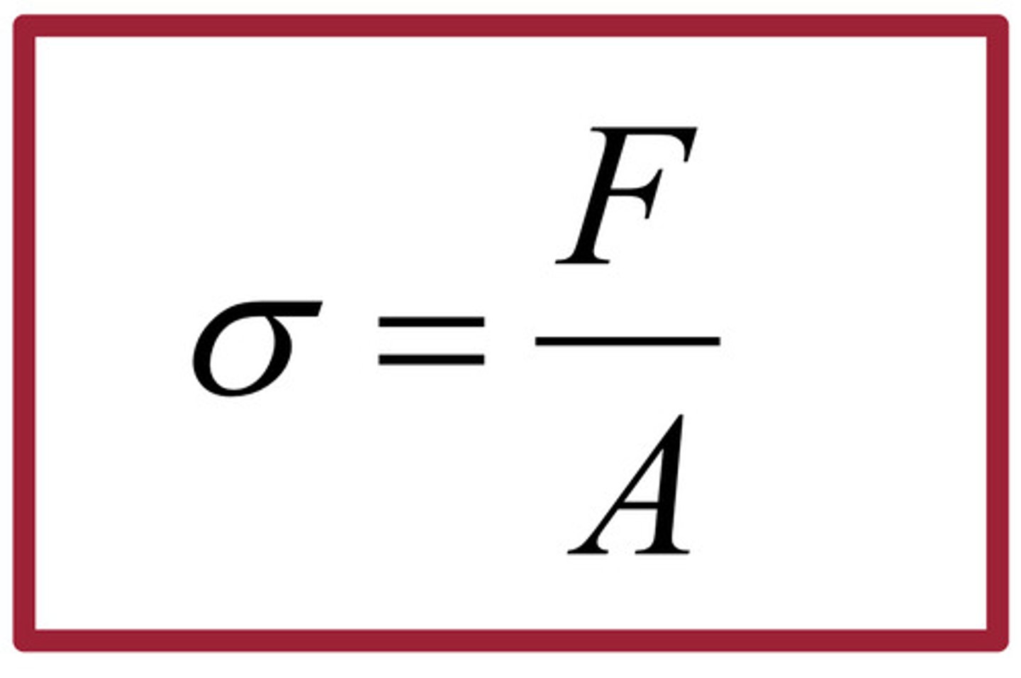 <p>distribution of a force on the body; the force divided by the area over which the force acts</p>