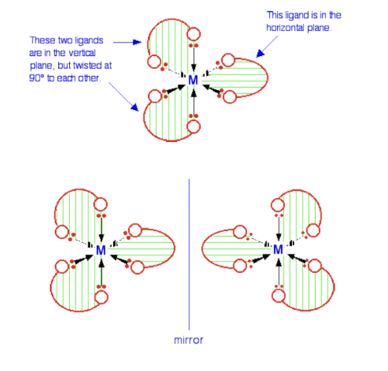 <p>- They exhibit optical isomerism</p><p>- Forming two mirror-image isomers with all the characteristics of optical isomers.</p>