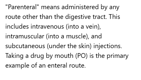<p>D. By mouth (PO)</p>