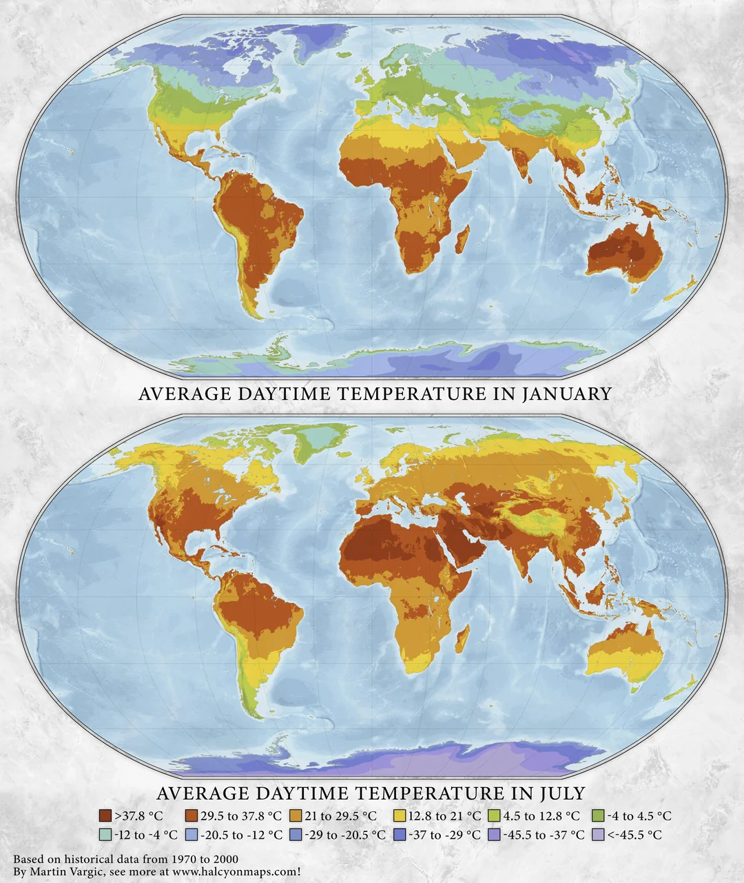<p>1) Incoming Solar radiation: (sunlight)- Due to the tilt of the Earth axis. Solar Radiaition  is concentrated on a small area (summer), and when its lower it’s spreading the same energy over a larger area- results in a lower intensity and colder temps trues and cooler temperatures (winter)</p><p>2) Distribution of land and water- Water doesn’t heat up as easily as land</p>