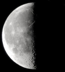 <p>The phase of the moon when it is three-quarters of the way through its orbit, and we see half of the moon lighted</p>