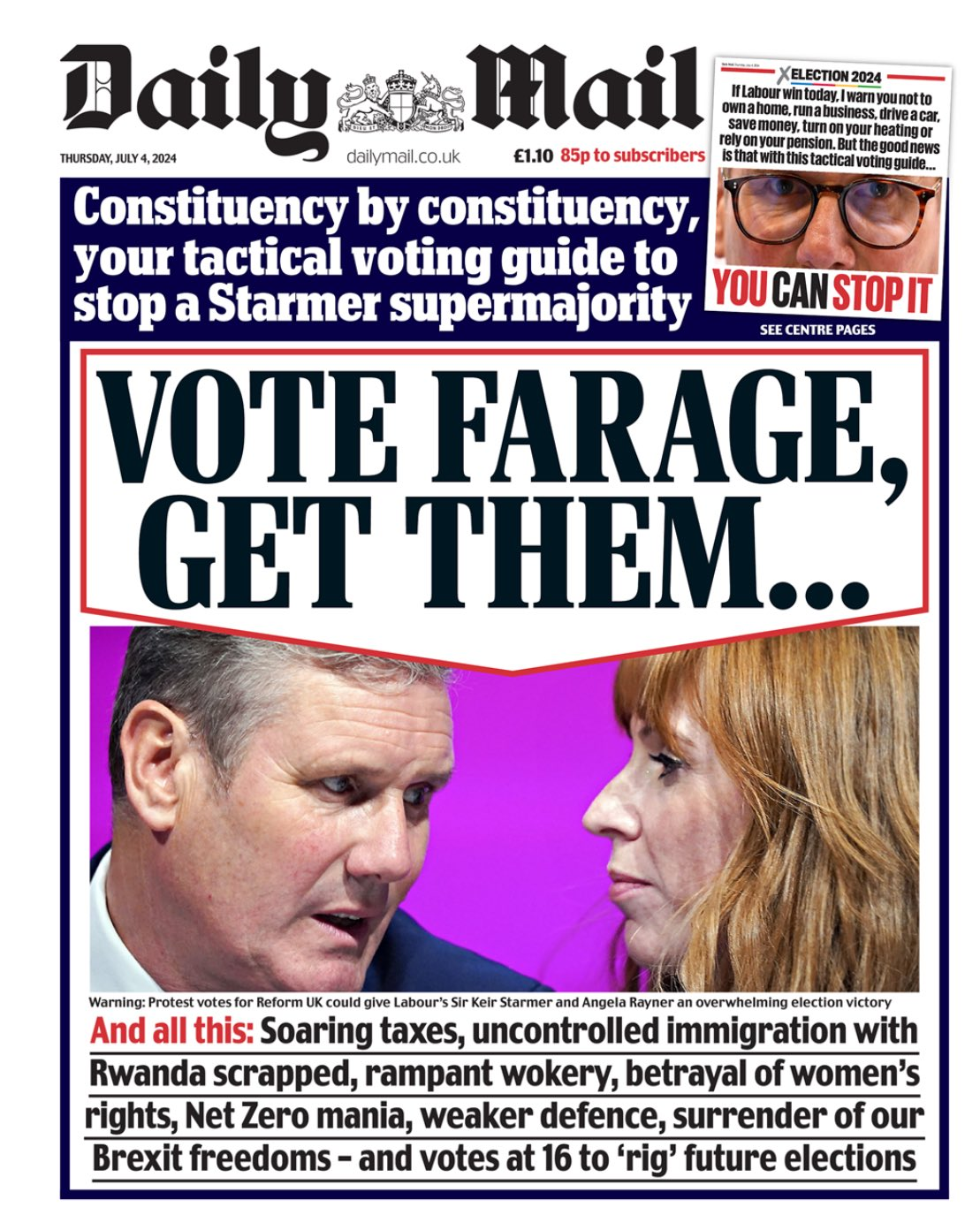 <p>Applying Hypodermic Needle Theory to The Daily Mail Front Page</p>