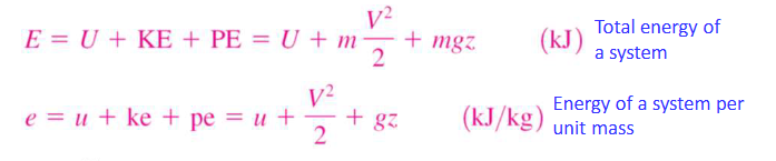 <p>sum of all internal, kinetic, and potential energy</p>
