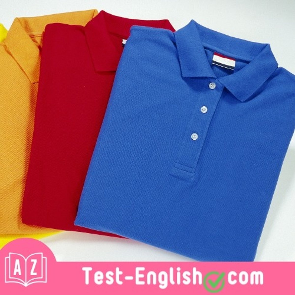 <p>He chose a navy blue _____ shirt for the golf game.</p>