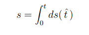 <p>la ascissa curvilinea è definita come segue; </p><p>serve per descrivere la traiettoria in un modo puramente geometrico e senza includere il tempo come parametro, <br>percio OP(t) diventa OP(s)</p>