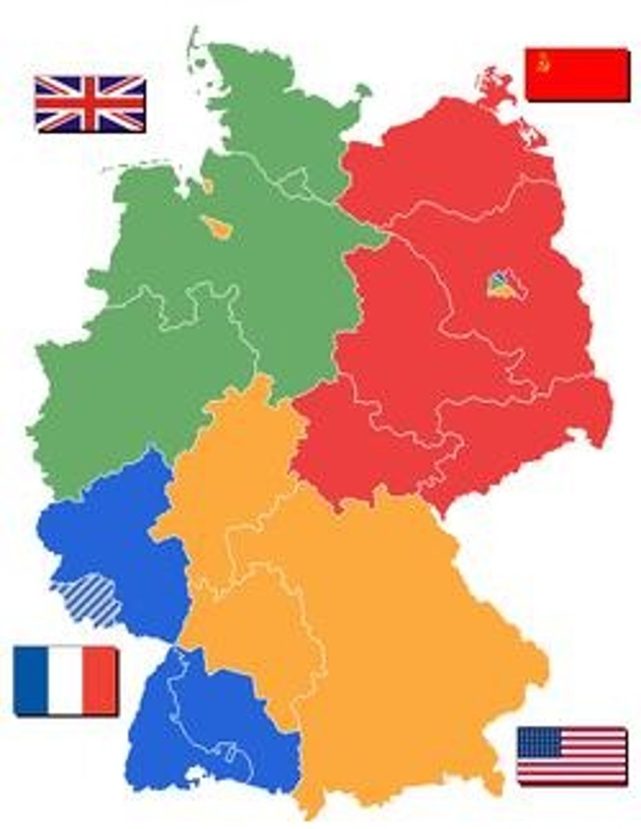 <p>Post-war partition into four occupied zones.</p>