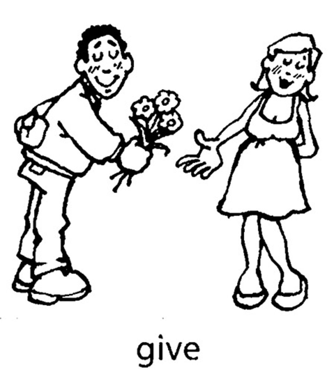 <p>dar / él</p>