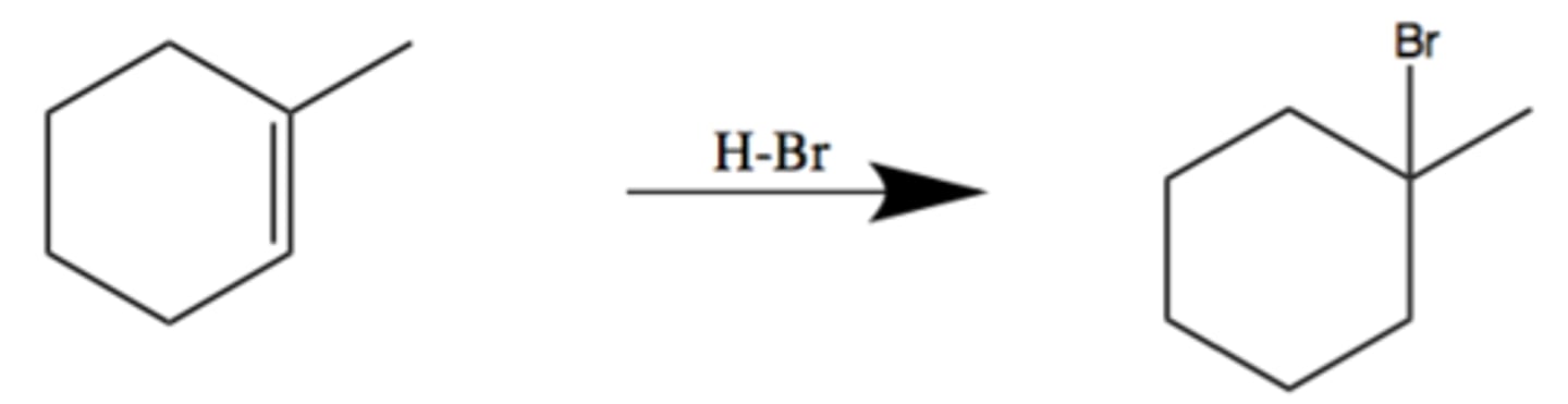 <p>adds halide (Br) mark addition</p>