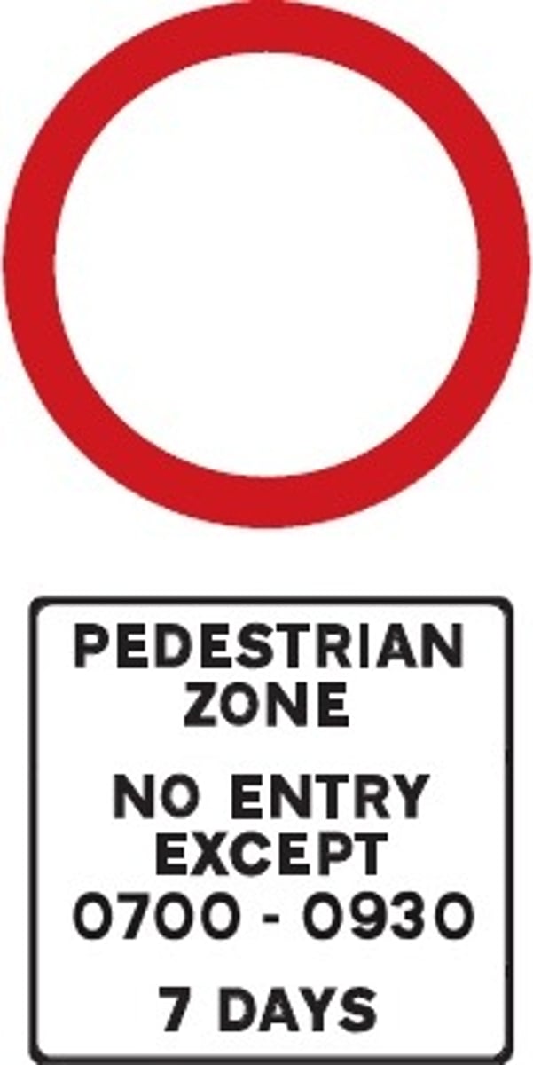 <p>What do these signs together mean?</p>
