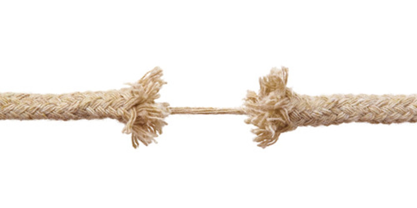 <p>to reach the end of your patience or endurance</p>