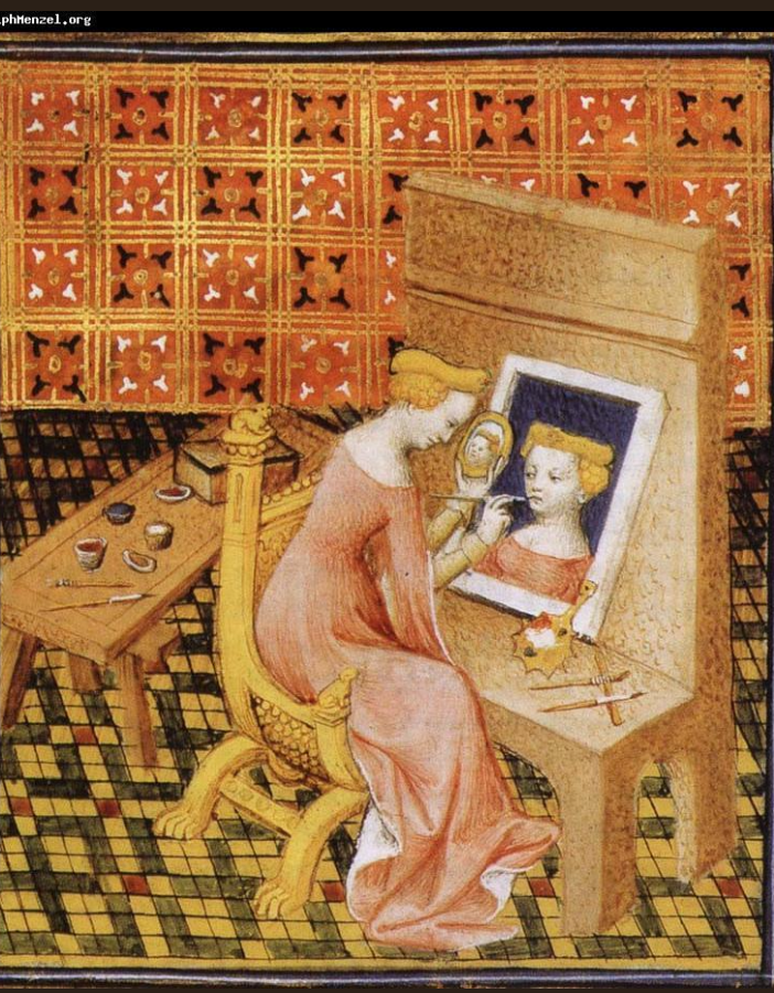 <p>Unknown painter—The painter Marcia Painting her self-portrait </p>