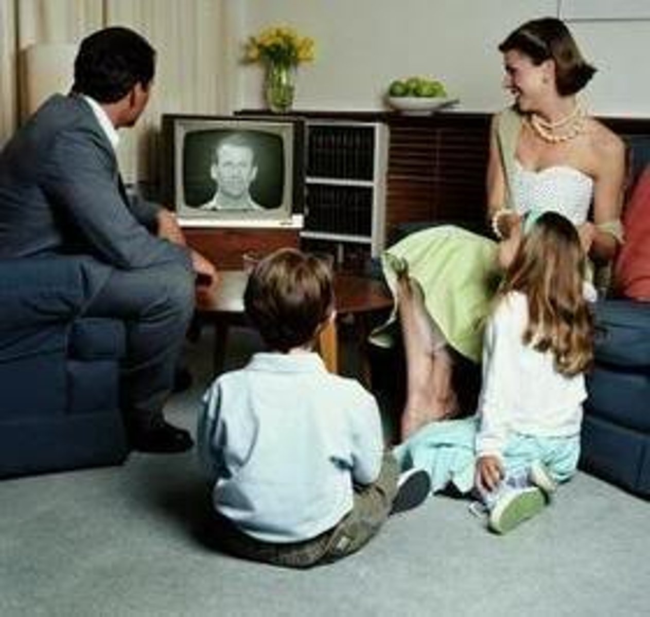 <p>Mother, father and children living as a unit - accepted family of the 1950s</p>