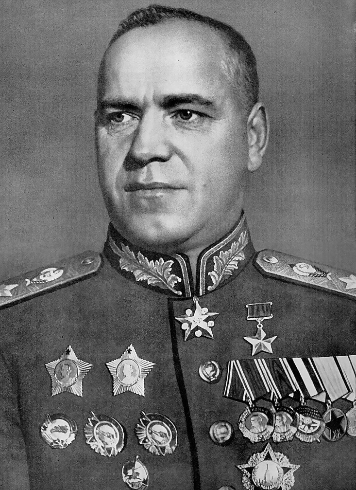 <p>Top Soviet general in WWII. Led defenses of Moscow and Stalingrad, and commanded the final assault on Berlin.</p>