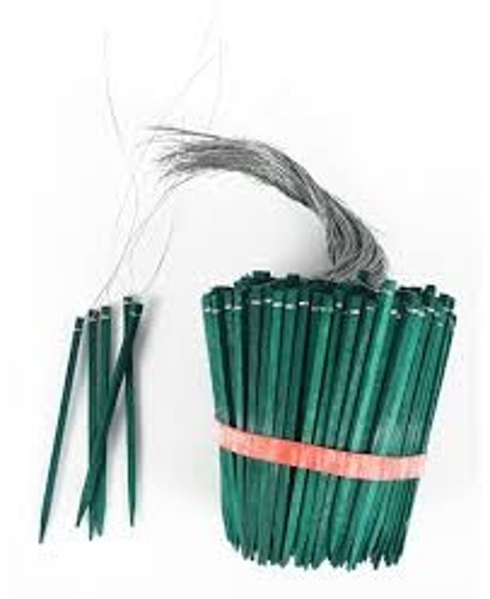 <p>used to secure items into a floral design or to lengthen stems.</p>