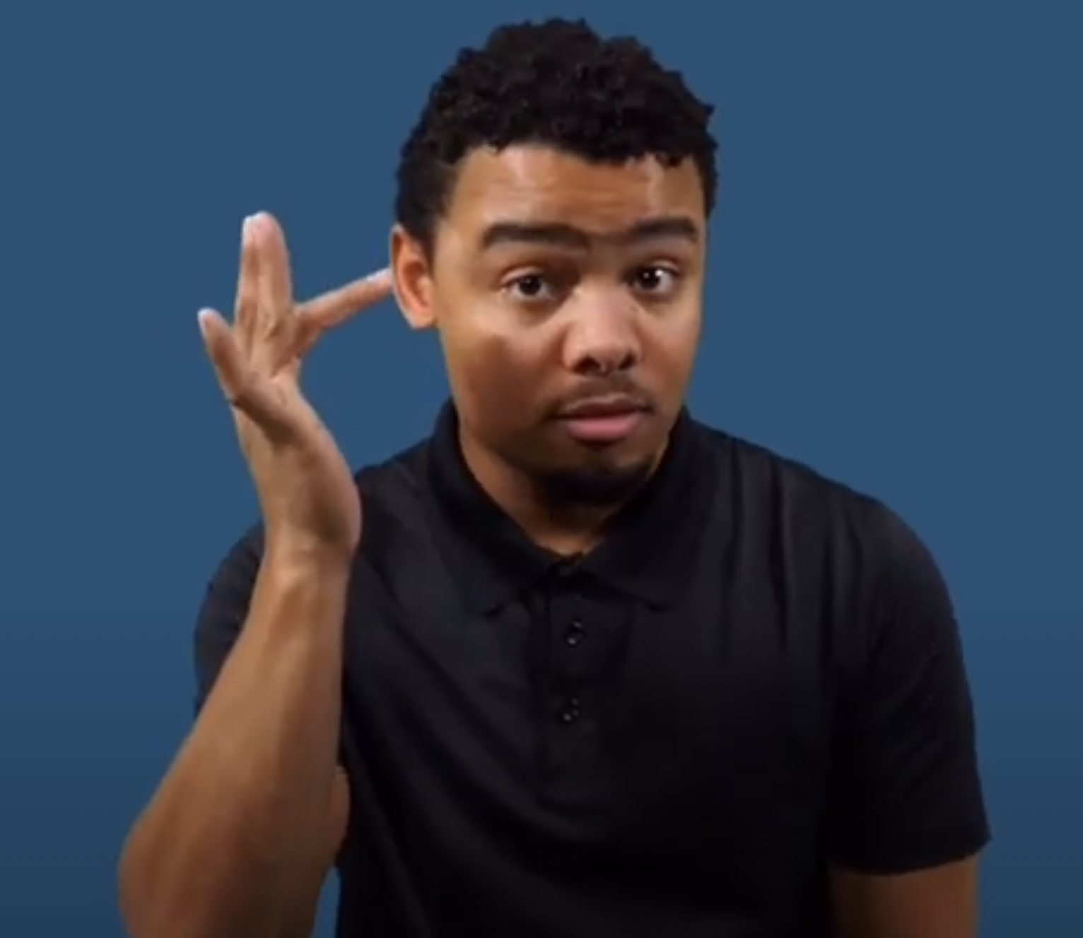 <p>wiggle the middle finger</p>