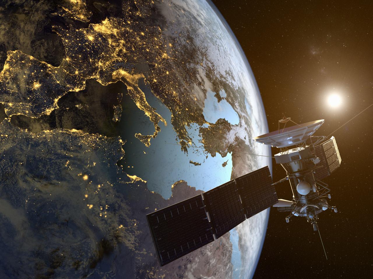 <p>Images<span> of Earth taken by artificial satellites orbiting the planet</span></p>