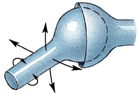 <p>Which type of synovial joint has:</p><ul><li><p>Round articular face in a depression (triaxial)</p></li></ul><p></p>