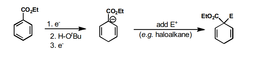 <p>The EWG forces the negative charge onto this carbon.</p><p>The charge ends up next to the group as the negative charge at the para- position moves as the proton is more acidic on carbon 1 so intramolecular proton transfer occurs.</p>