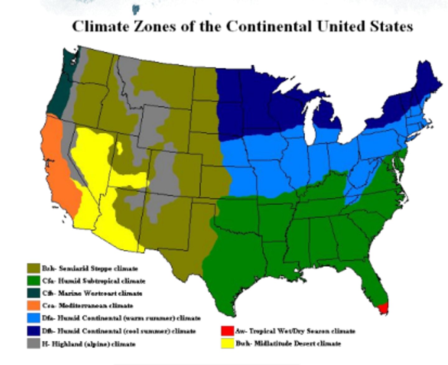 <p>an area's general pattern of atmospheric or weather conditions measured over long periods of time ranging from decades to thousands of years</p>