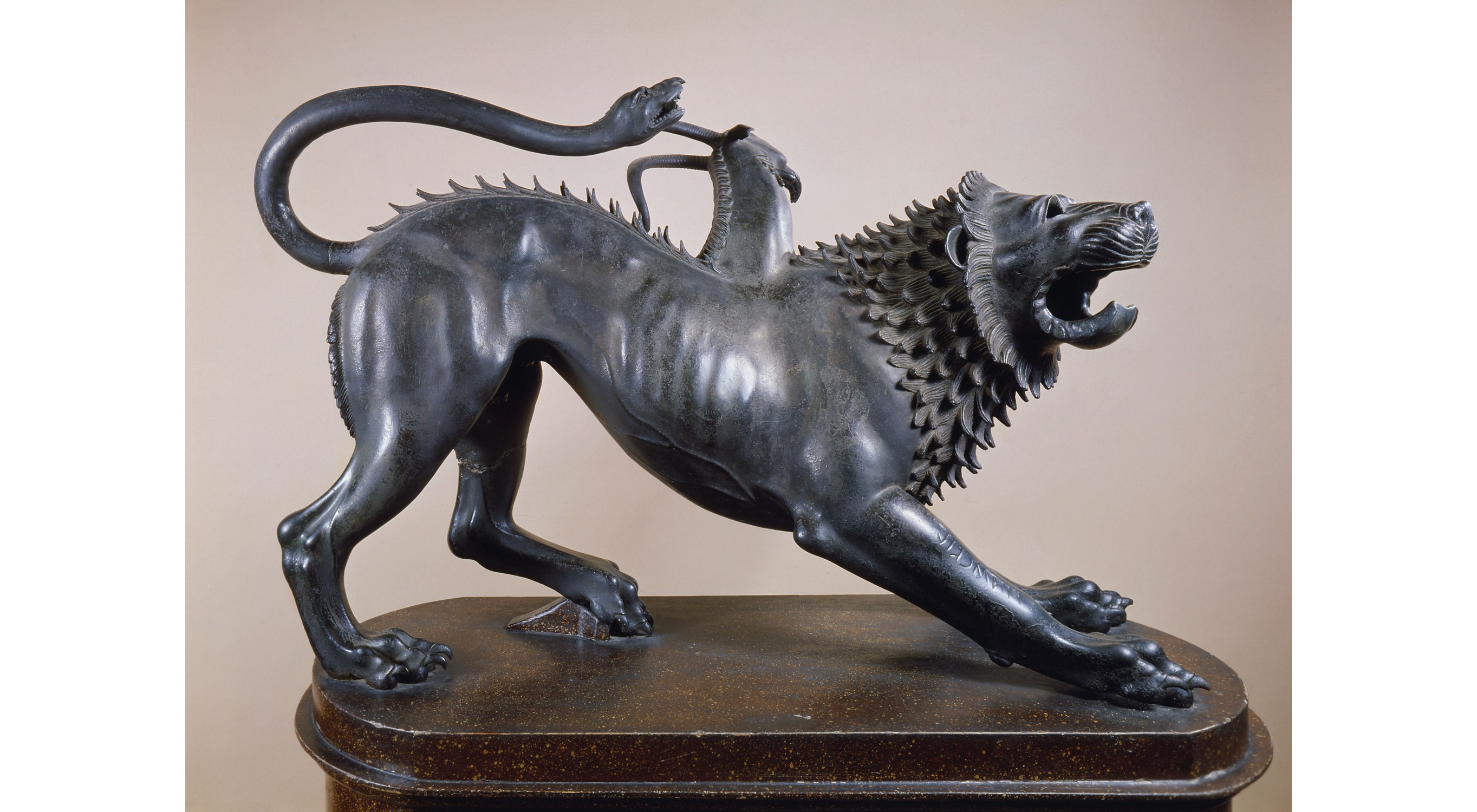 <p><em>Wounded Chimaera from Arezzo Etruscan</em>, c. 400 BCE</p>