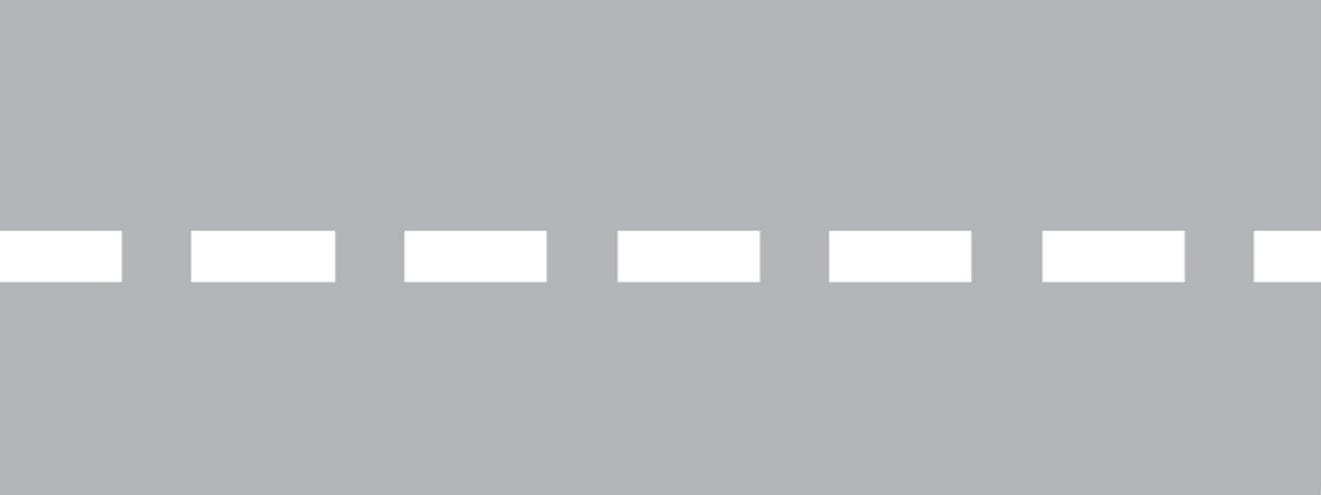 Broken white lines
