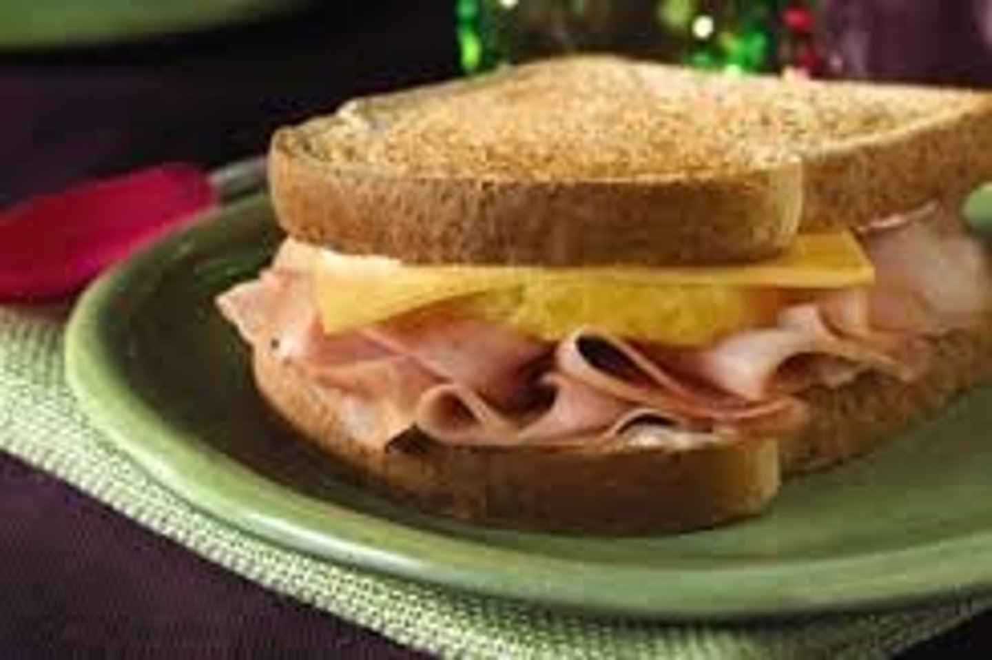 <p>ham &amp; cheese sandwich</p>