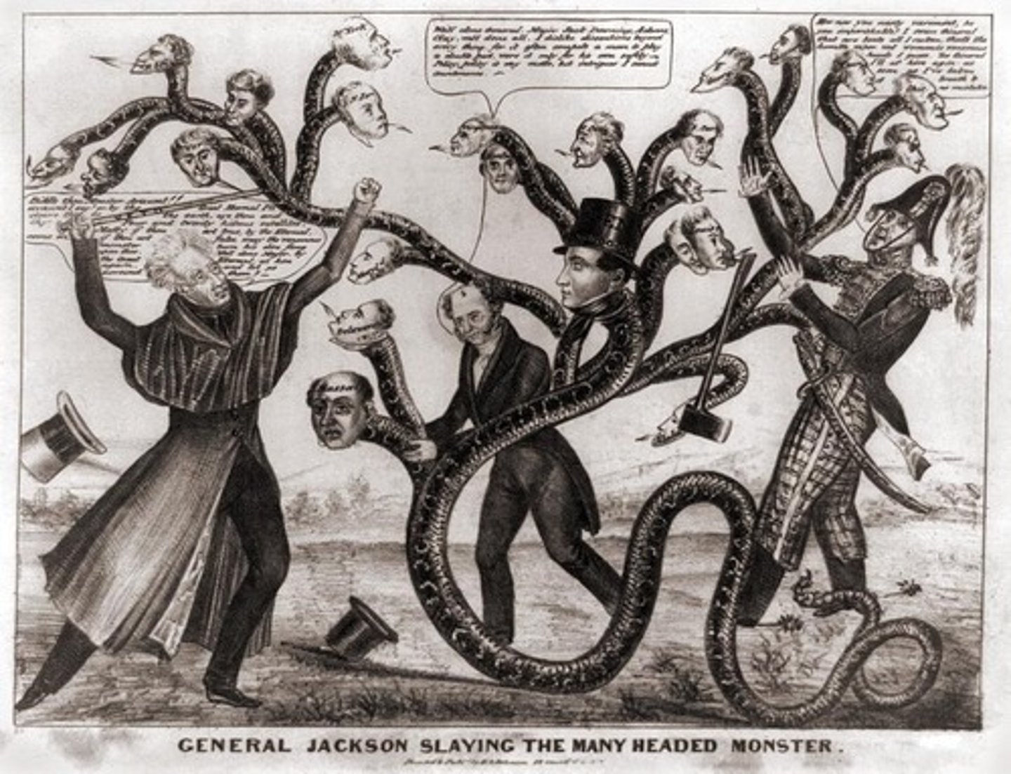 <p>Jackson believed the Bank of US had too much power and was too rich. Vetoed the 2nd Bank charter and withdrew gov't money from the US Banks and put it into "pet banks"</p>