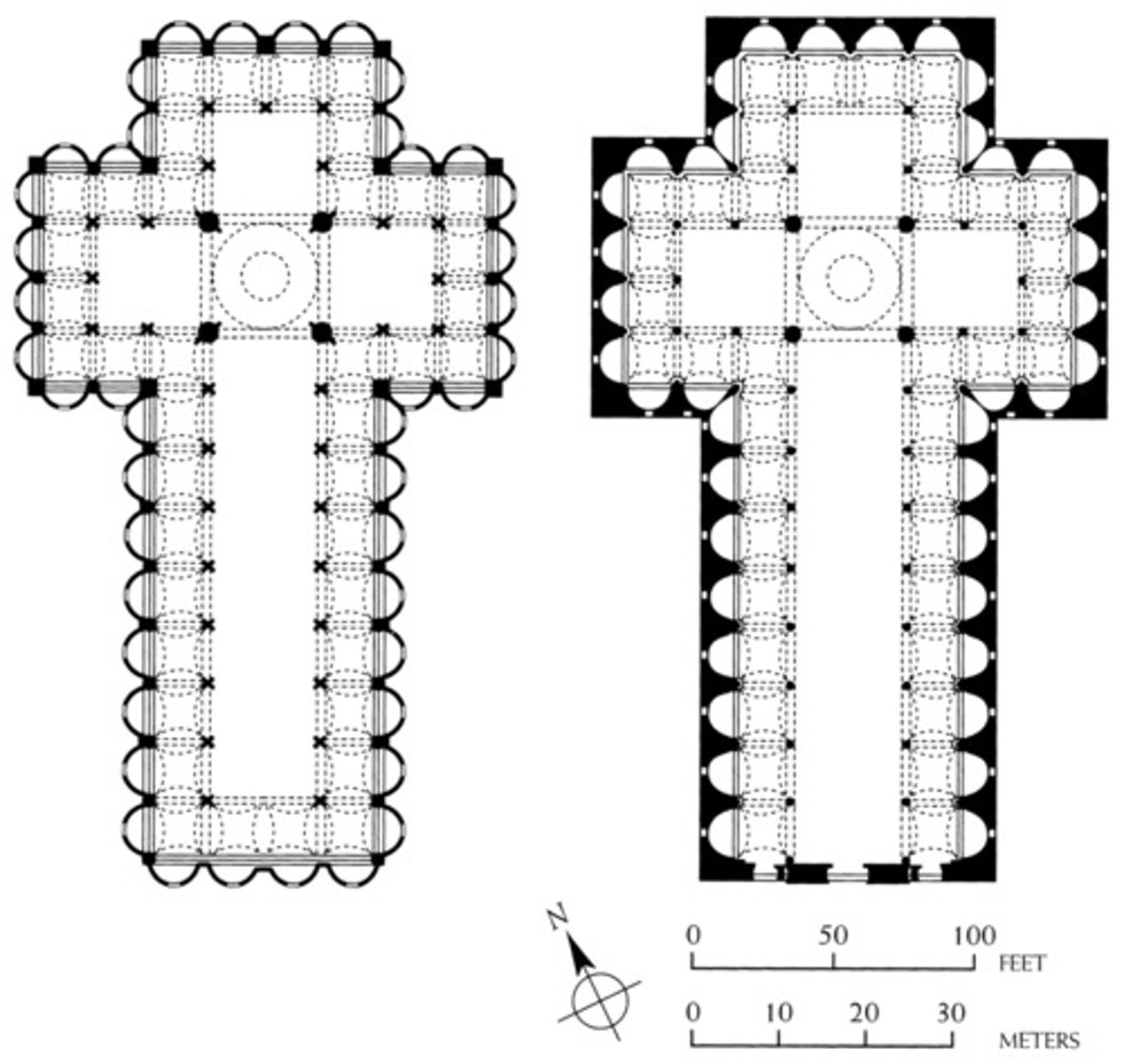 <p>Designed by Brunelleschi, through proportions and volumes made of CUBES</p>