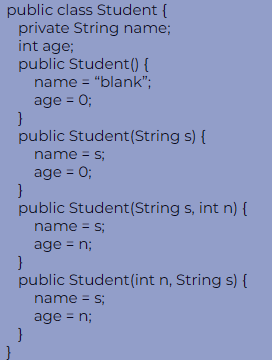 <p>In the following class Student, which constructor would be called by the statement Student newStud = new Student("Tim", 14)?</p><p></p><p>a) Student()</p><p>b) Student(String s, int n)</p><p>c) Student(String s)</p><p>d) Student(int n, String s)</p>