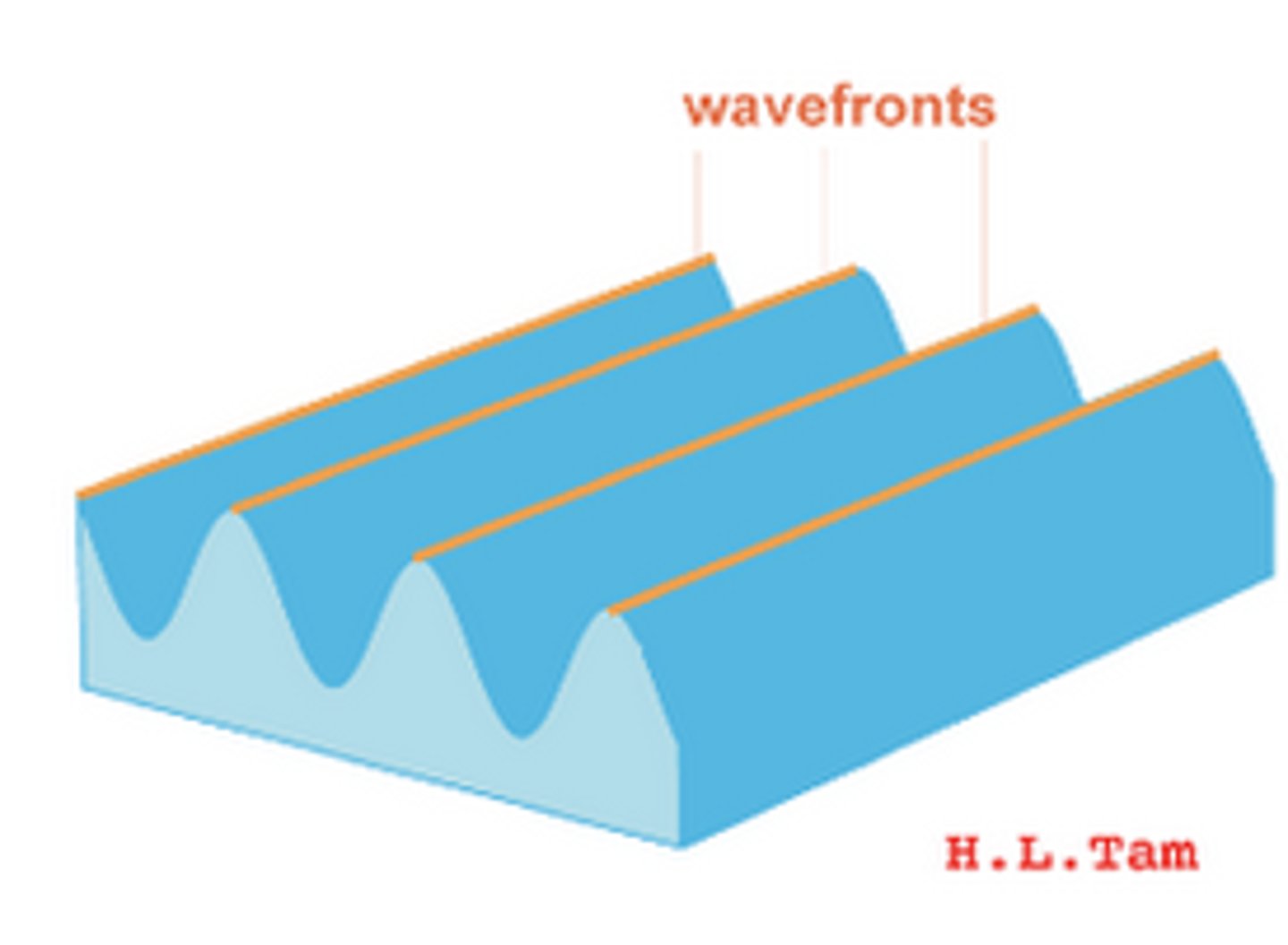 <p>line where all the vibrations are in phase and the same distance from the source</p>